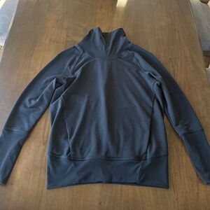LULULEMON HIGH LINES PULLOVER COWL NECK SWEATSHIRT ATHLEISURE BLACK WOMEN'S SZ 8
